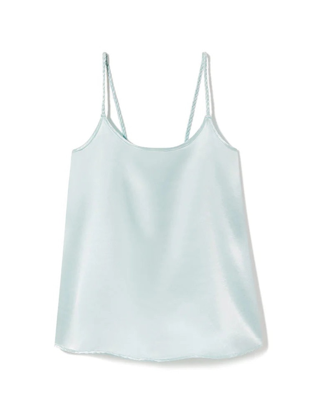 PJ Harlow Daisy Silk Blend Satin Cami Aqua Small